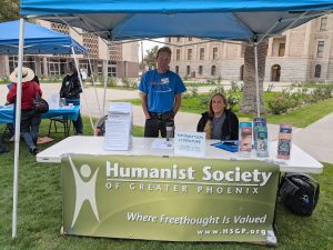 Booth at Secular Day at the Capitol